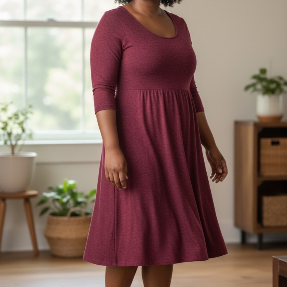 Torrid Rich Burgundy Midi Dress